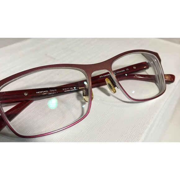 Nomad By Morel 2751N Rose Eyeglasses Frame 51-17 135 & Case FRAMES ONLY - Picture 1 of 12